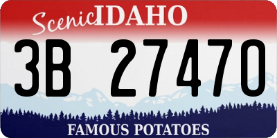ID license plate 3B2747O