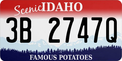 ID license plate 3B2747Q