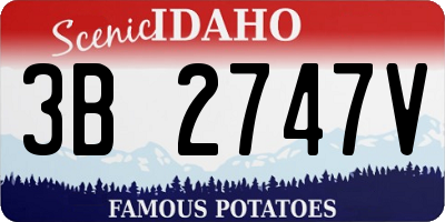 ID license plate 3B2747V