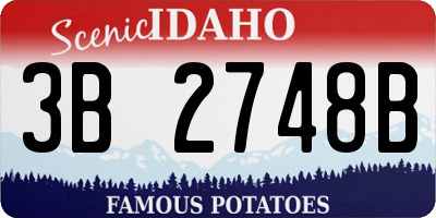 ID license plate 3B2748B