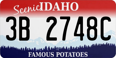ID license plate 3B2748C