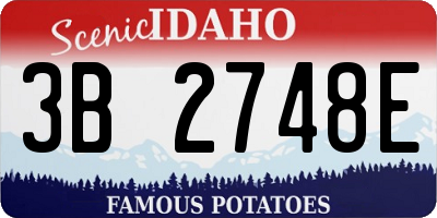 ID license plate 3B2748E