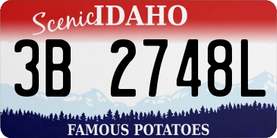 ID license plate 3B2748L