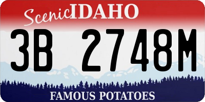 ID license plate 3B2748M