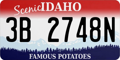 ID license plate 3B2748N