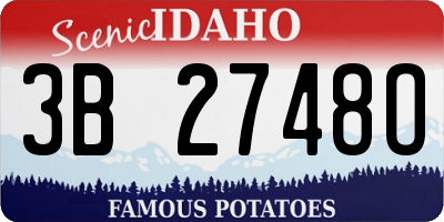 ID license plate 3B2748O