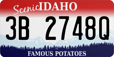 ID license plate 3B2748Q