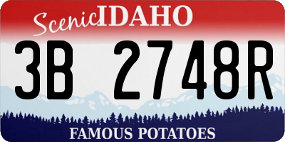 ID license plate 3B2748R