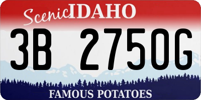 ID license plate 3B2750G