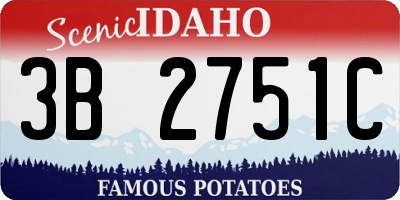 ID license plate 3B2751C