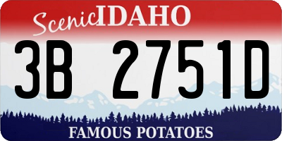 ID license plate 3B2751D