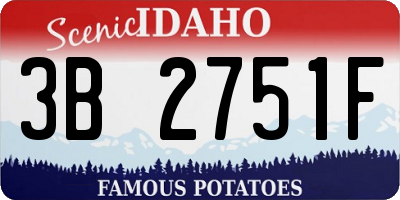 ID license plate 3B2751F