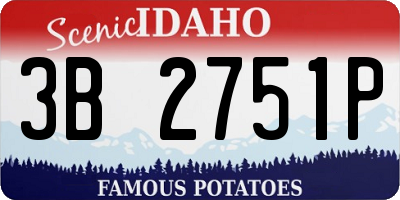 ID license plate 3B2751P