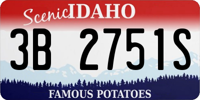ID license plate 3B2751S