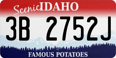 ID license plate 3B2752J
