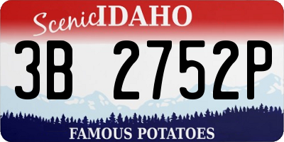 ID license plate 3B2752P