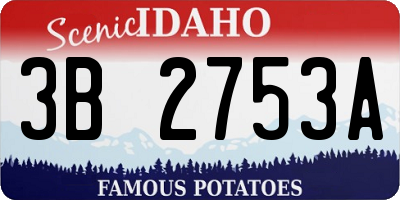 ID license plate 3B2753A
