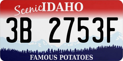 ID license plate 3B2753F