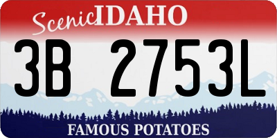 ID license plate 3B2753L