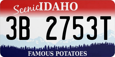 ID license plate 3B2753T