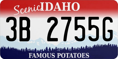 ID license plate 3B2755G