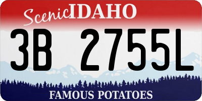 ID license plate 3B2755L