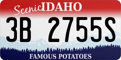 ID license plate 3B2755S