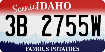 ID license plate 3B2755W