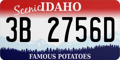 ID license plate 3B2756D