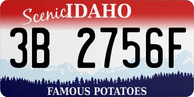 ID license plate 3B2756F