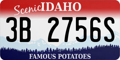ID license plate 3B2756S