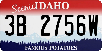 ID license plate 3B2756W
