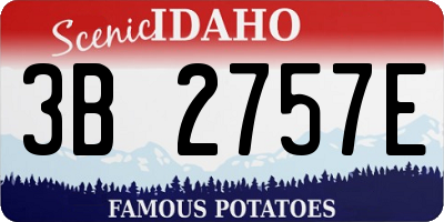 ID license plate 3B2757E