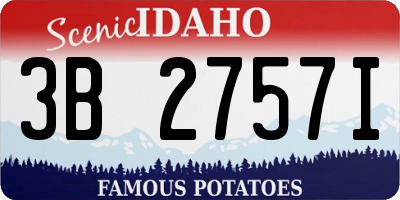 ID license plate 3B2757I