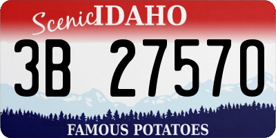 ID license plate 3B2757O