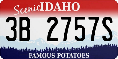 ID license plate 3B2757S