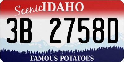 ID license plate 3B2758D