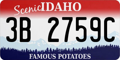ID license plate 3B2759C