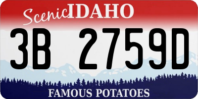 ID license plate 3B2759D