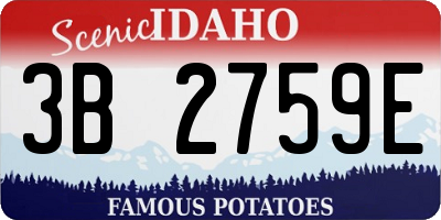 ID license plate 3B2759E