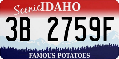 ID license plate 3B2759F