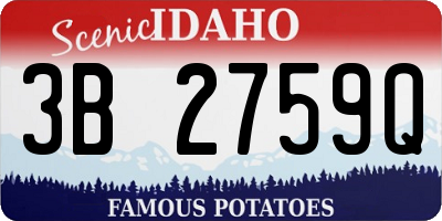 ID license plate 3B2759Q