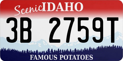ID license plate 3B2759T