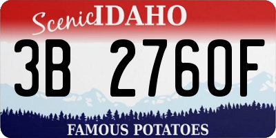 ID license plate 3B2760F
