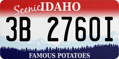 ID license plate 3B2760I