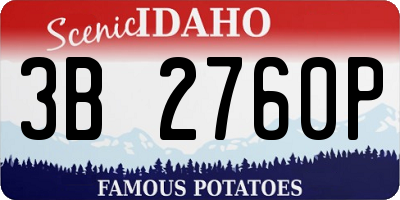 ID license plate 3B2760P