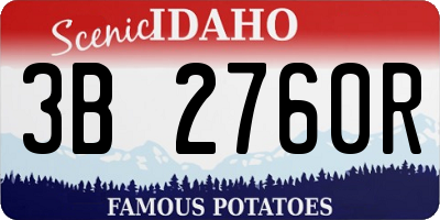 ID license plate 3B2760R