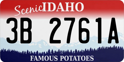 ID license plate 3B2761A