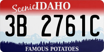 ID license plate 3B2761C