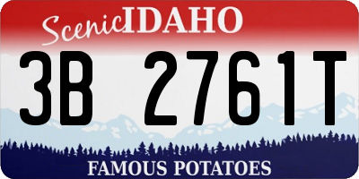 ID license plate 3B2761T
